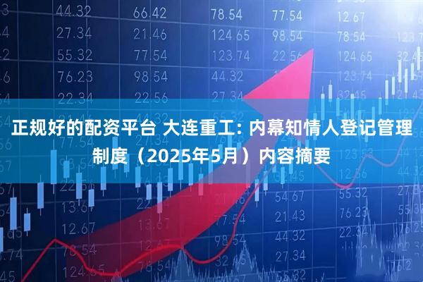 正规好的配资平台 大连重工: 内幕知情人登记管理制度（2025年5月）内容摘要