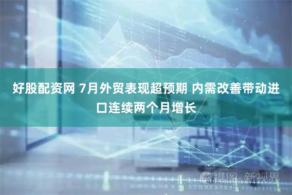 好股配资网 7月外贸表现超预期 内需改善带动进口连续两个月增长